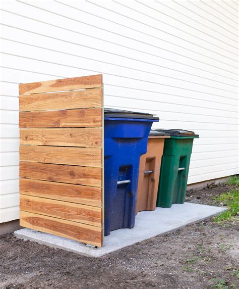 privacy fence for trash cans